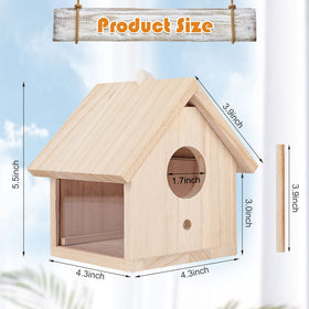 YUEPET acrylic window view lets you observe birds without disturbance.