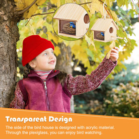 YUEPET log cabin style adds garden charm and shelter for visitors.