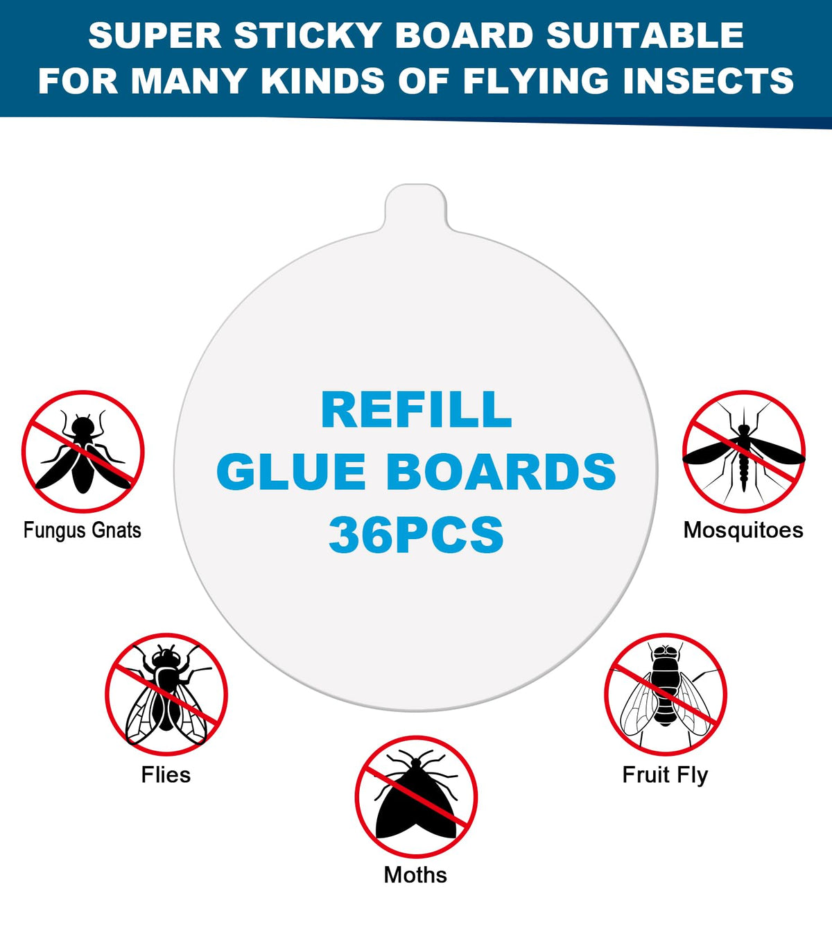 YUEQINGLONG glue board with strong adhesion catches fruit flies on contact