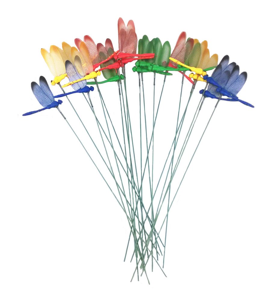Yueton dragonfly garden stake adds colorful outdoor charm for yards