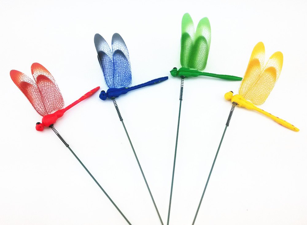 Yueton dragonfly yard ornament enhances patio decor with waterproof design