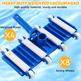 Yufafa heavy-duty vacuum head with four weighted plates for stability