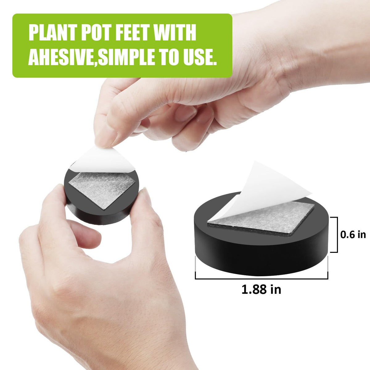 YUFDA 12-pack pot feet for multiple planters.