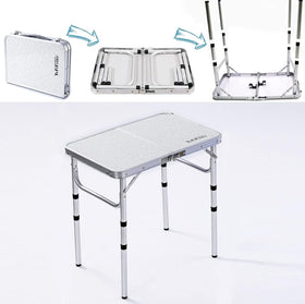 YUFIFAIRY foldable table showcases carrying handle for quick outdoor use