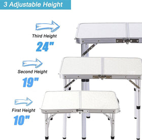 YUFIFAIRY compact folded table demonstrates easy transport in a briefcase form