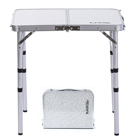 YUFIFAIRY folding table with 24x16 surface ready for outdoor meals