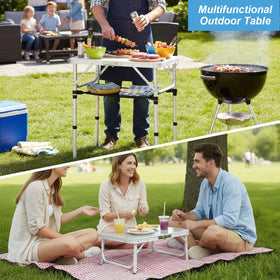 YUFIFAIRY table features mesh storage and S hooks for essentials
