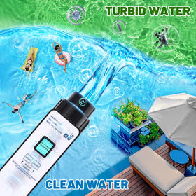 YUHAILOU EC-520555 LCD display shows salt, chlorine production, and cell health for easy adjustments.
