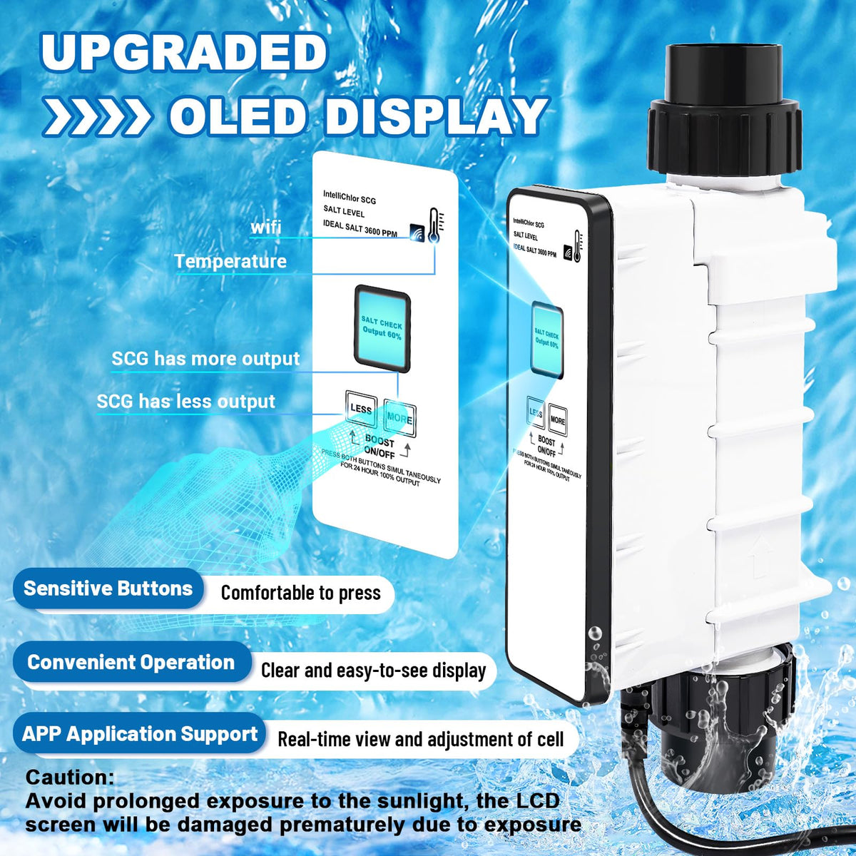 YUHAILOU EC-520555 safety shutoff protects equipment during low flow or temperature changes.
