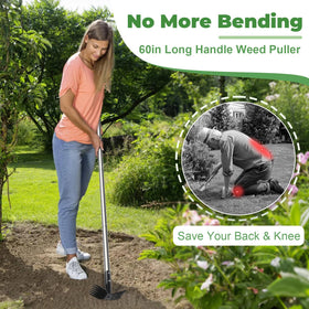 YUJOIBAN cast steel weed puller head delivers durable, deep-root weed uprooting.