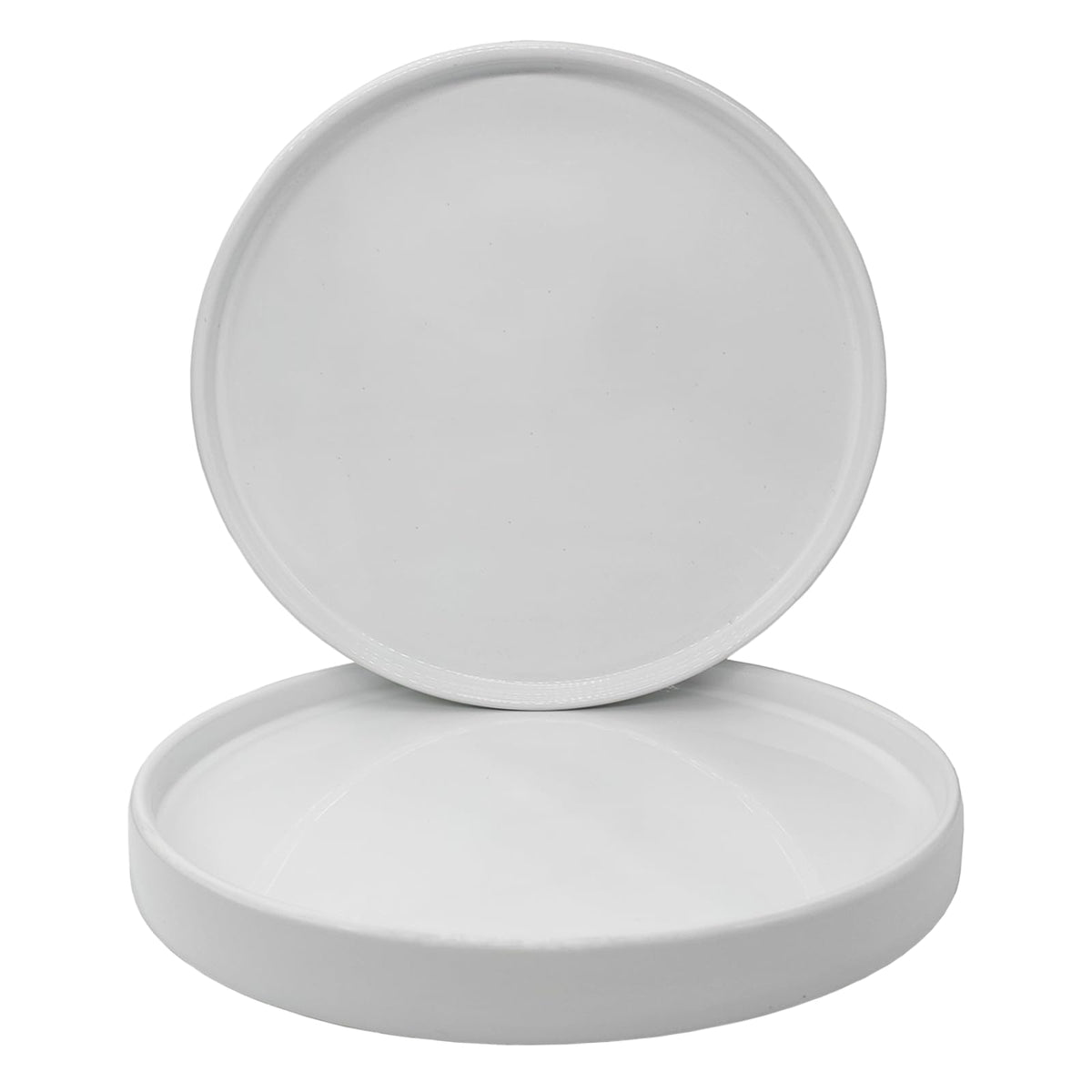 Yukfona ceramic plant saucer 7-inch white protects surfaces from water and soil spills.