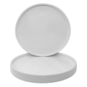 Yukfona ceramic plant saucer 7-inch white protects surfaces from water and soil spills.