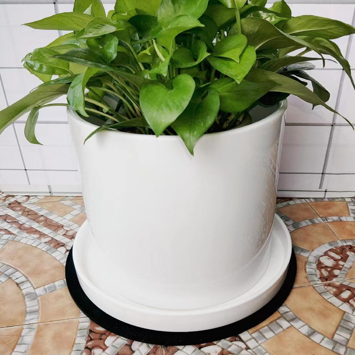 Yukfona decor-matching planter saucer enhances any pot and home aesthetic