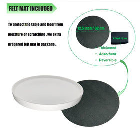 Yukfona glazed ceramic saucer provides surface protection for floors and furniture