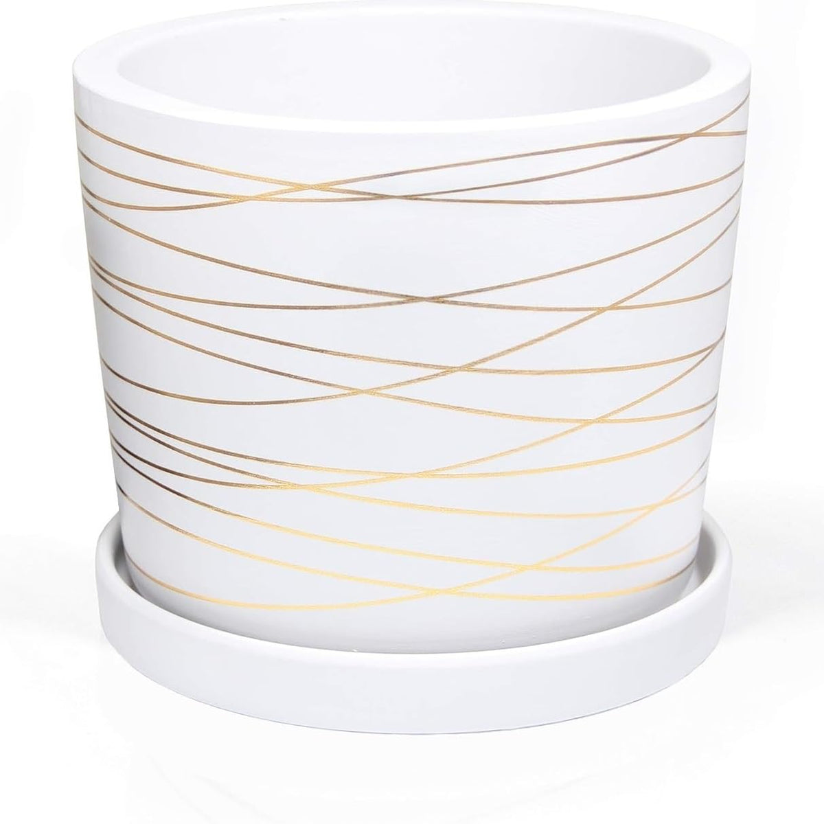 Yukfona glazed ceramic saucer highlights color and texture while draining effectively.