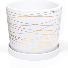 Yukfona glazed ceramic saucer highlights color and texture while draining effectively.