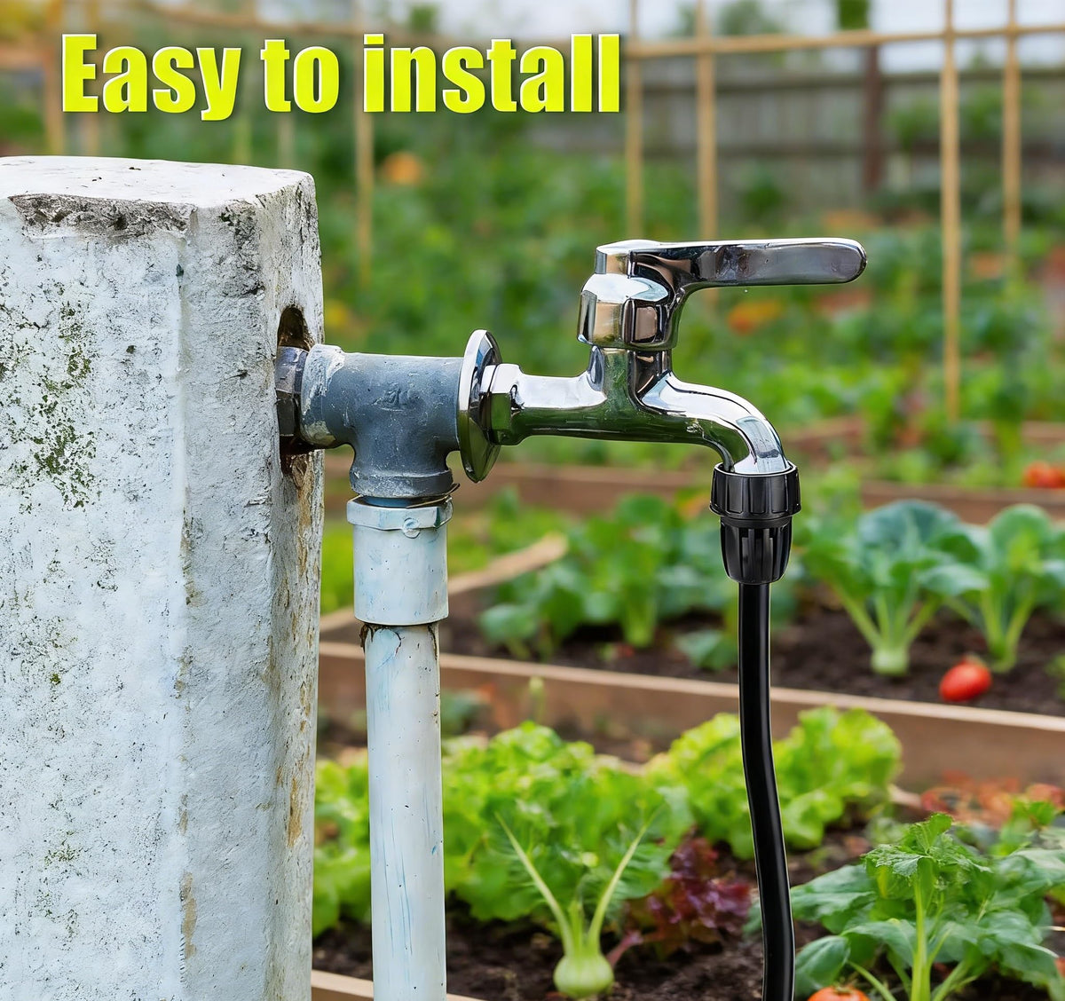 Yulaiyoen barbed fit prevents slippage under pressure during watering