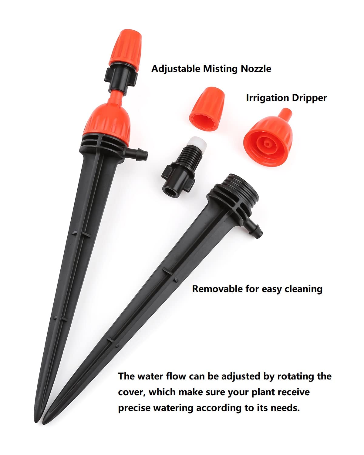Removable Yulaiyoen emitter for easy cleaning and unclogging.
