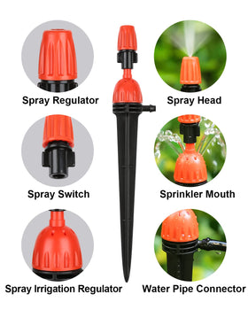 Yulaiyoen 20 cm stake supports stable emitter placement in pots and beds.