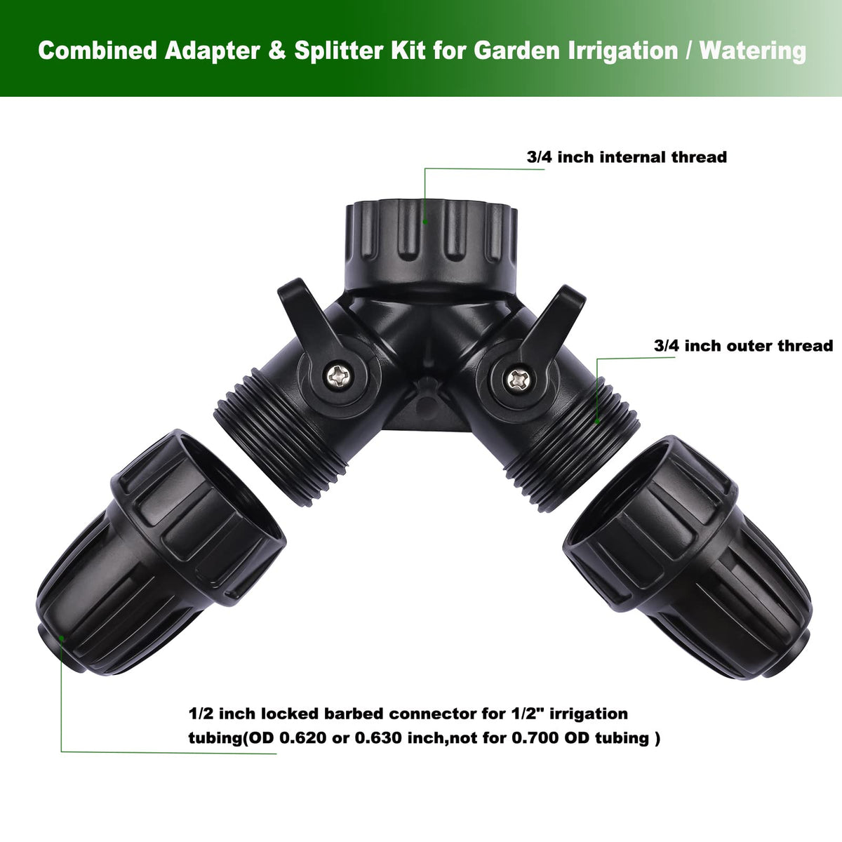 Yulaiyoen faucet-to-drip-tubing adapter enables flexible garden setup