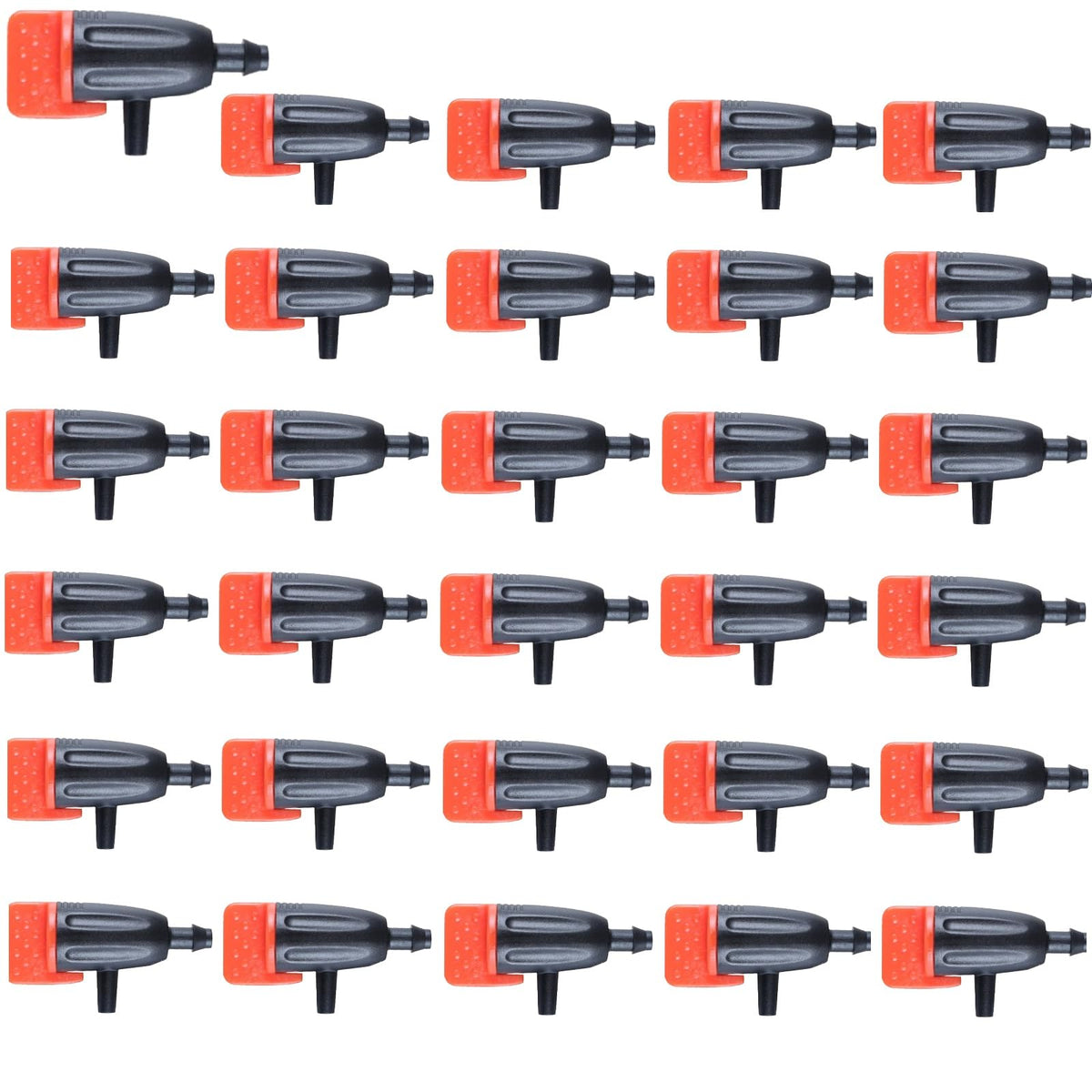 Yulaiyoen garden dripper 30-pack pack-shot with adjustable flow for precise watering.