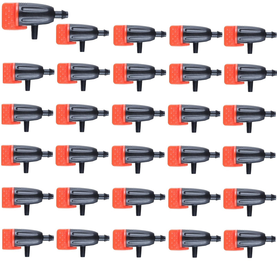 Yulaiyoen garden dripper 30-pack pack-shot with adjustable flow for precise watering.