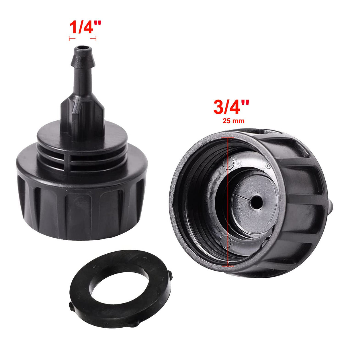 Yulaiyoen garden faucet adapter 3/4 to 1/4 drip tubing provides stable seal