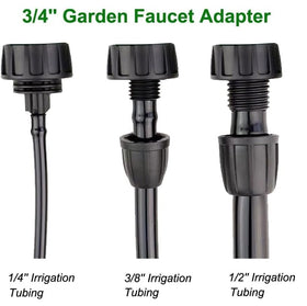 Yulaiyoen garden irrigation setup with timer and faucet connection.