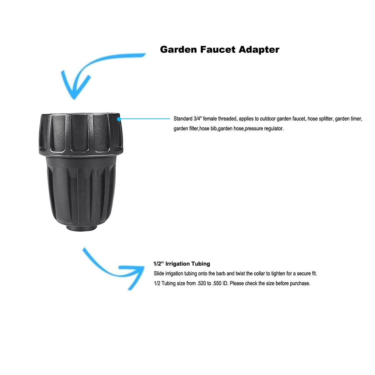 Yulaiyoen locking garden hose adapter seals high-pressure connections