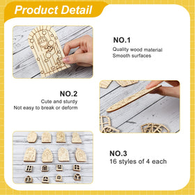 Yulejo unpainted wooden door craft kit for creative painting with kids.