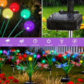 yulloyello durable abs plastic dragonflies decorate patios and lawns