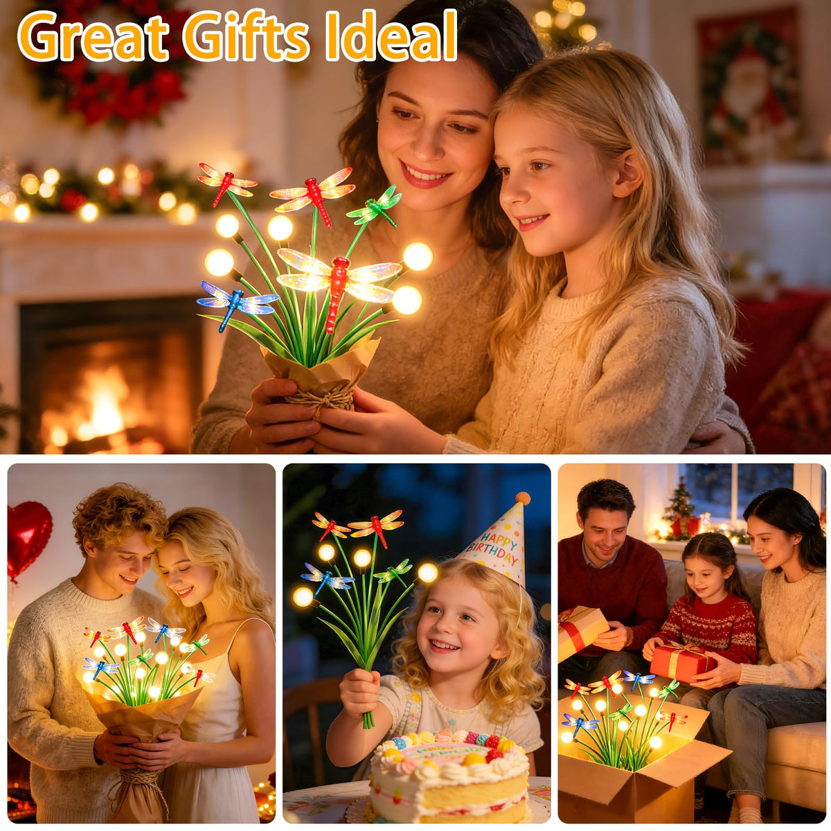 Yulloyello garden decor makes a festive gift for garden lovers.