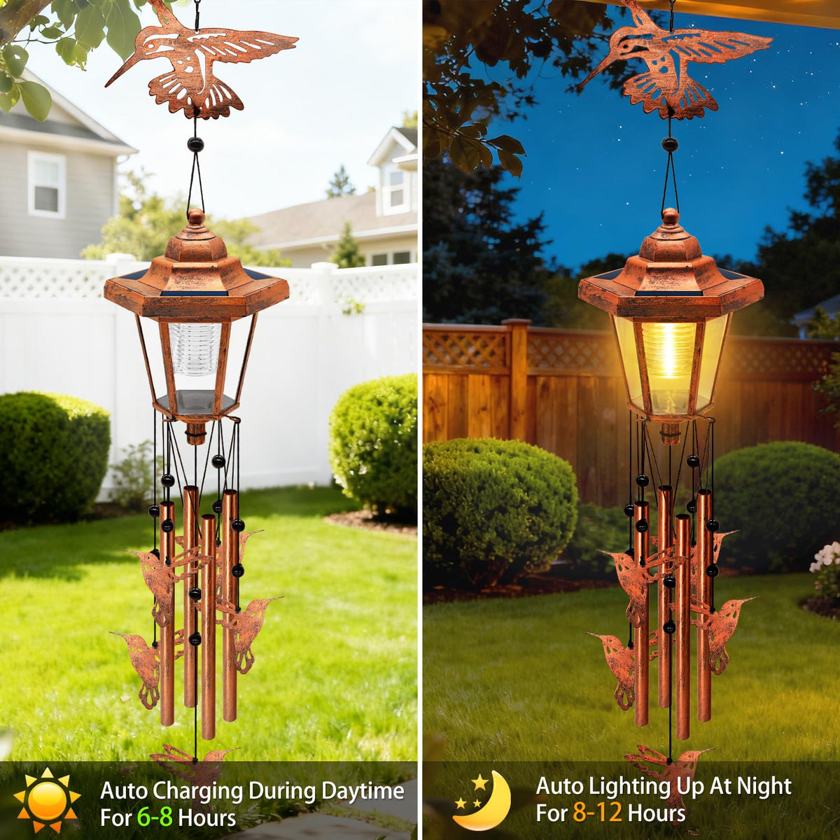 Yulloyello outdoor garden decor wind chime enhances yard aesthetics and sound