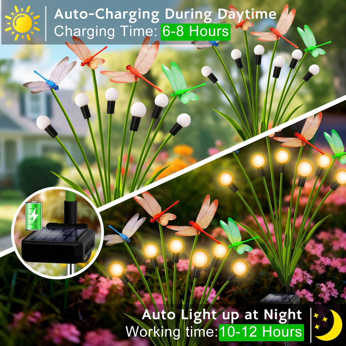 Yulloyello patio lights create a romantic pathway glow.