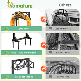 Yumatum garden hose storage at 43.1 inches provides easy reach.