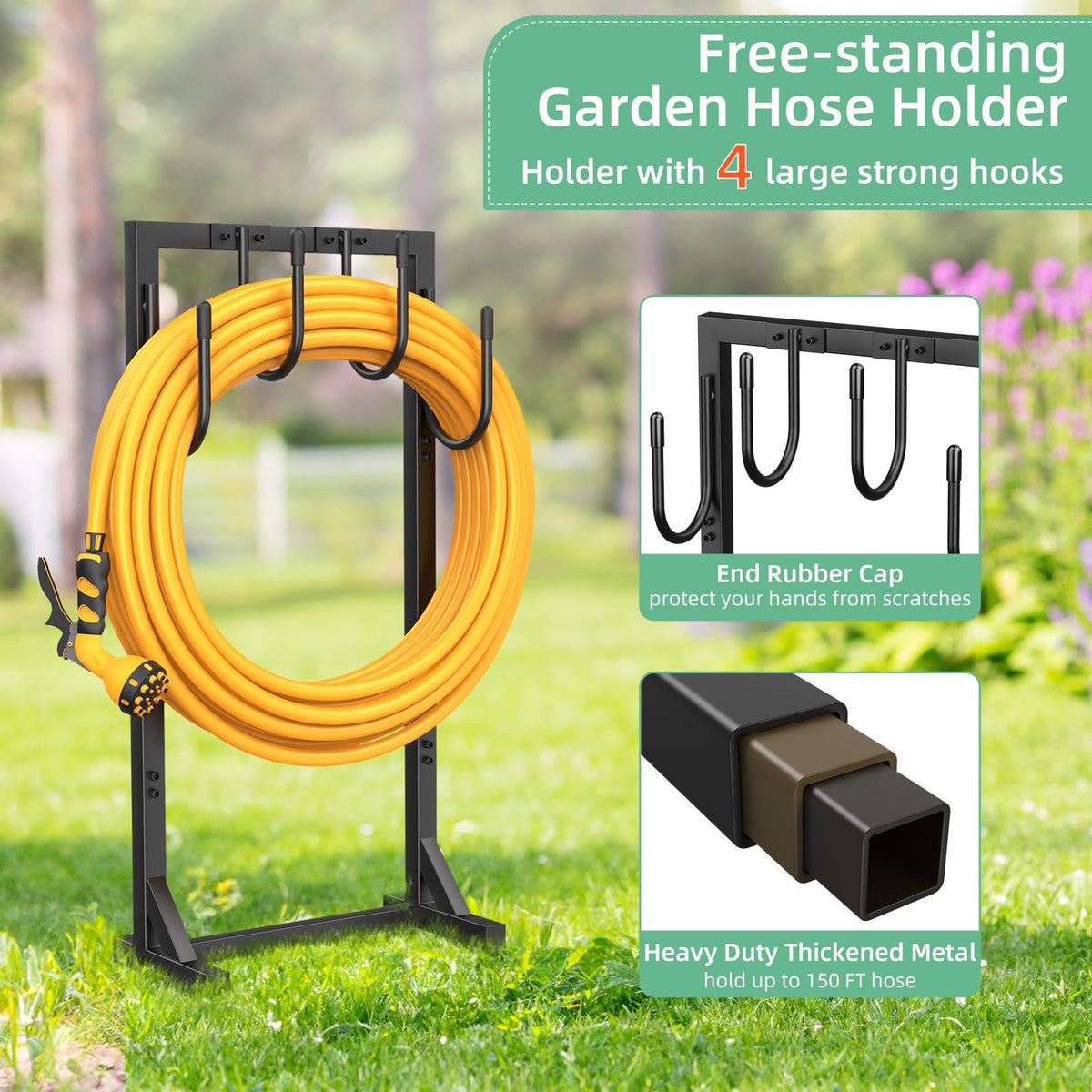 Yumatum detachable hose storage facilitates quick disassembly for seasonal storage.