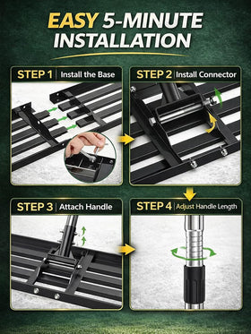 Angle adjustable head enables versatile leveling from 0 to 180 degrees.