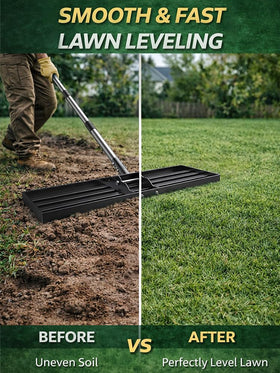 Yumatum multifunction lawn care tool for leveling and soil distribution