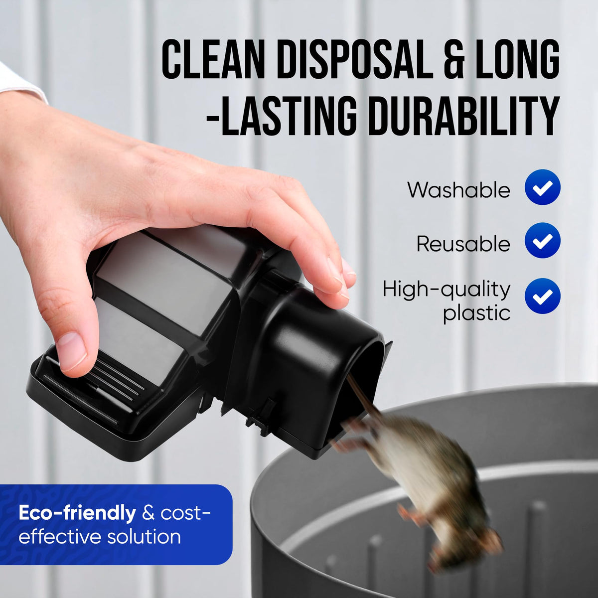 Yumchikel reusable design reduces waste and ongoing pest control costs.