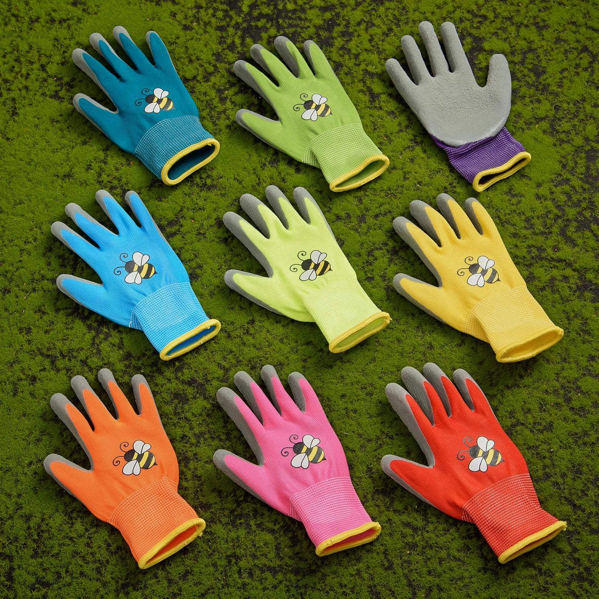 Yumoin yellow kids gardening gloves protect skin during digging and weeding