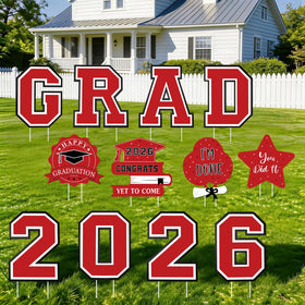 Yunfan graduation yard sign with 2026 numerals for outdoor display