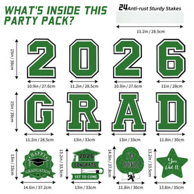 Yunfan GRAD lettering yard sign stands out for Class of 2026 display.