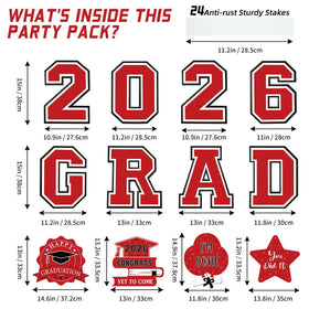 Yunfan graduation yard sign with grad letters for class year