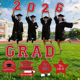 Yunfan graduation yard sign with sturdy stakes for easy setup