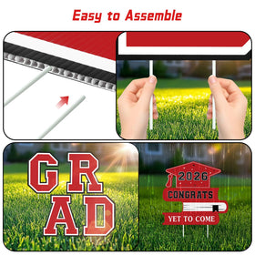 Yunfan graduation yard sign made of weatherproof corrugated plastic