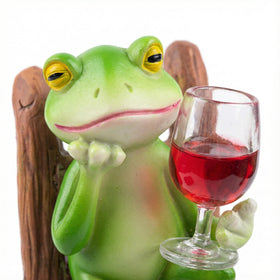 Yungeln frog garden decor on flower pot brightens planters with playful character