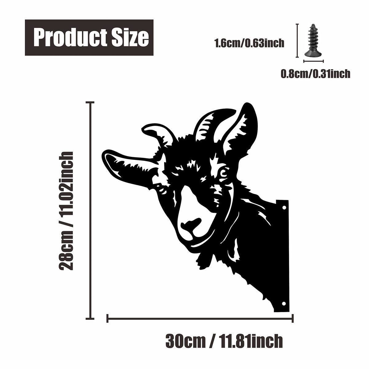 Yungeln Goat yard stake metal decoration adds playful pathway charm.