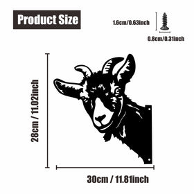 Yungeln Goat yard stake metal decoration adds playful pathway charm.