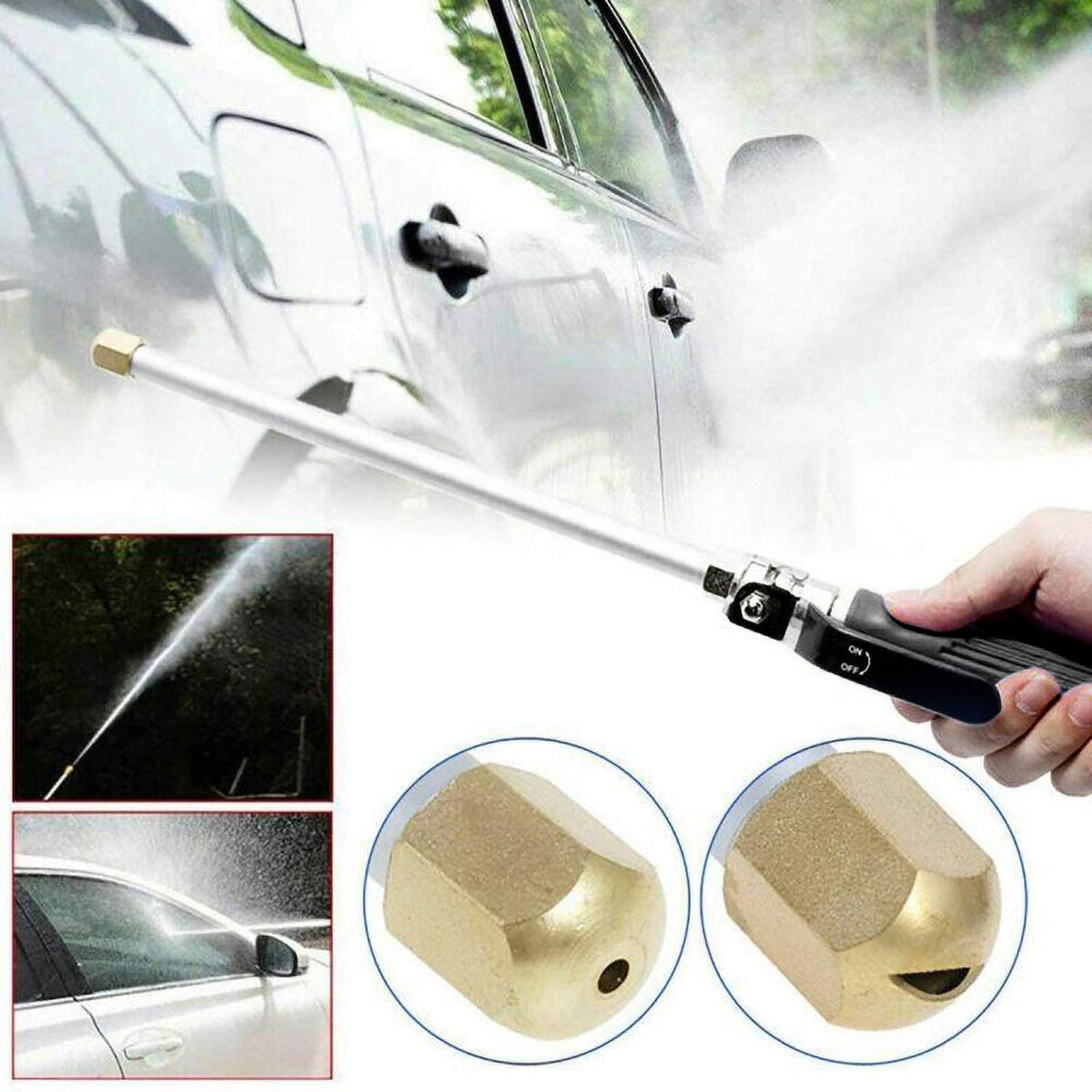 YunGuoGuo extendable wand provides 19, 28, or 39 inch reach for hard-to-access areas
