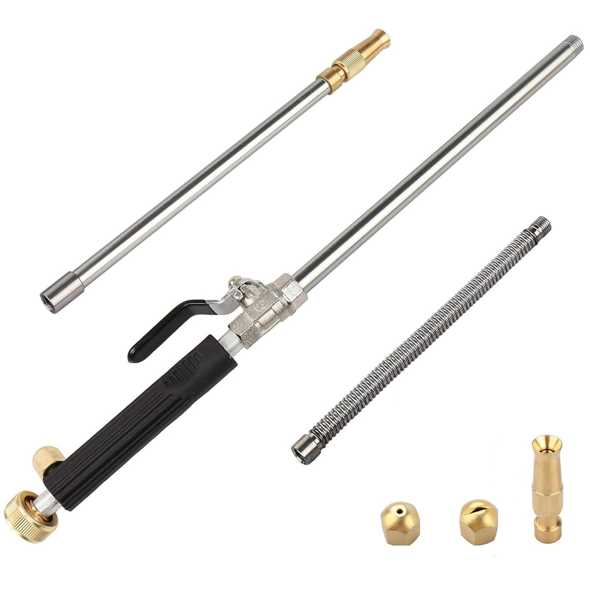 YunGuoGuo flexible hose wand reaches tight spots like gutters and roof edges